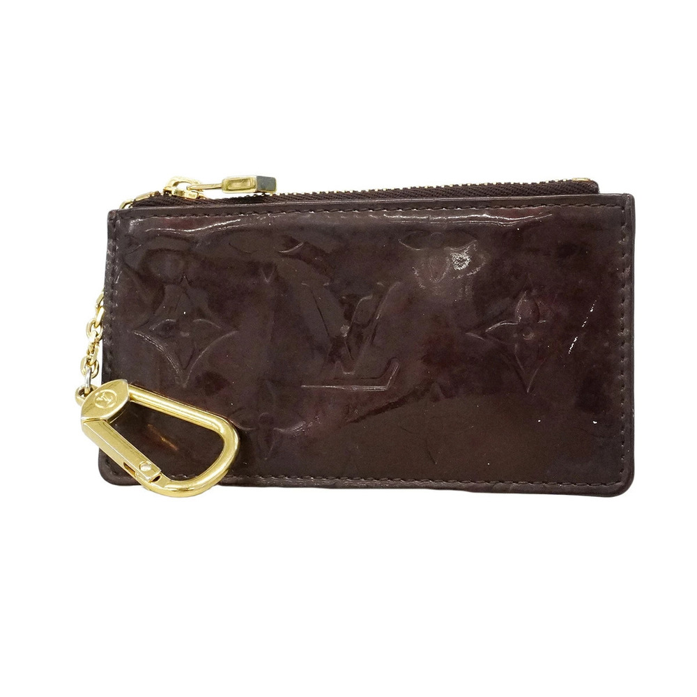 Louis Vuitton coin case Wallet Vernis Pochette Amarante Purple